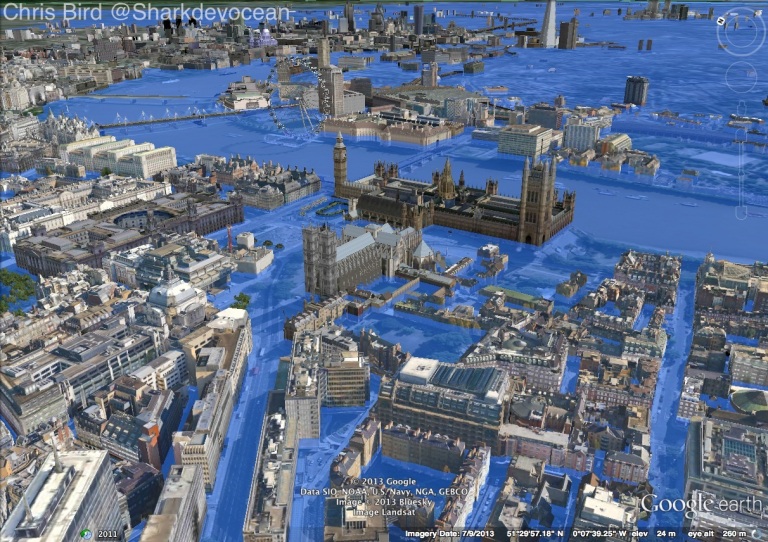 Houses of Parliament 15m Sea-Level Rise
